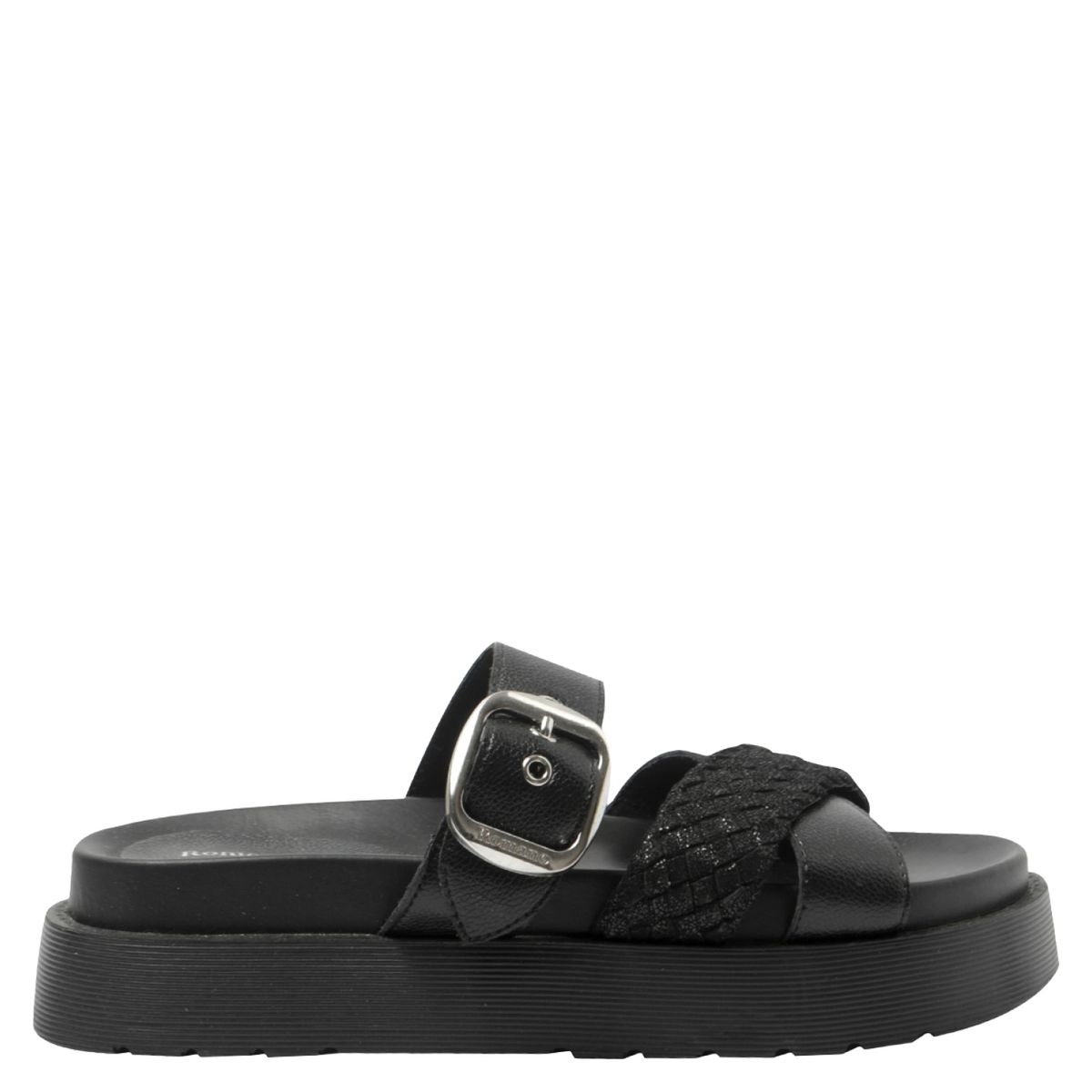 ROMANO - Sandalia Mujer Cuero Negro Romano