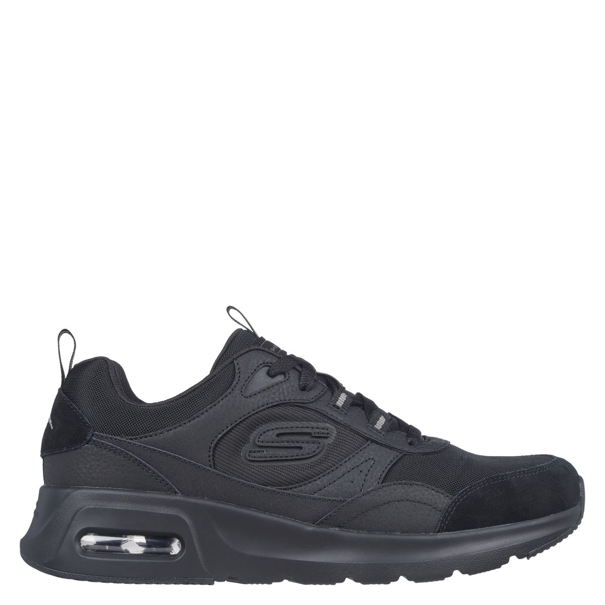 SKECHERS - Zapatilla Urbana Hombre Cuero Negro Skechers