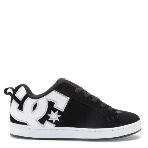 DC SHOES - Court Graffik B/W Stencil Zapatilla Mujer Cuero Negro