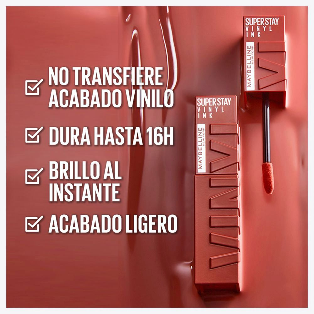 Labial Líquido NY Super Stay Vinyl Ink Tono Peppy, foto 5