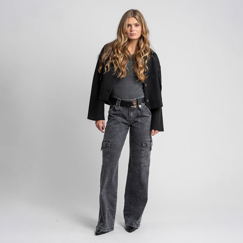 LOLITA POCKET - Jeans Juana Gris Lolita Pocket