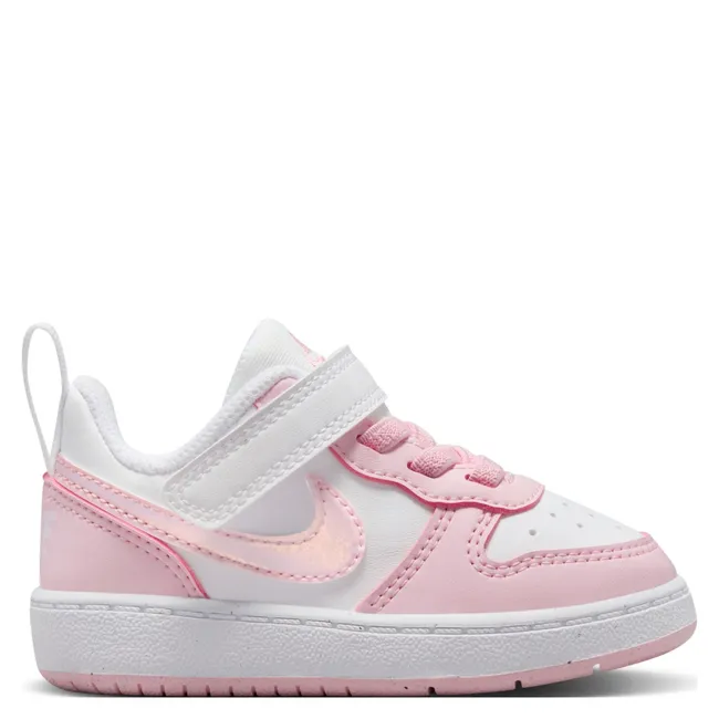 NIKE - Court Borough Low Zapatilla Urbana Bebé Niña Rosado (17.5 A 26) Nike