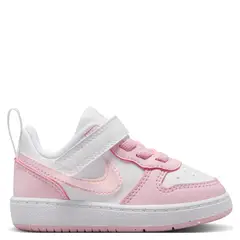 NIKE - Court Borough Low Zapatilla Urbana Bebé Niña Rosado (17.5 A 26)
