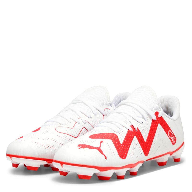 PUMA - Future Play Zapatilla Fútbol Unisex Niño Blanco (35.5 a 38) Puma