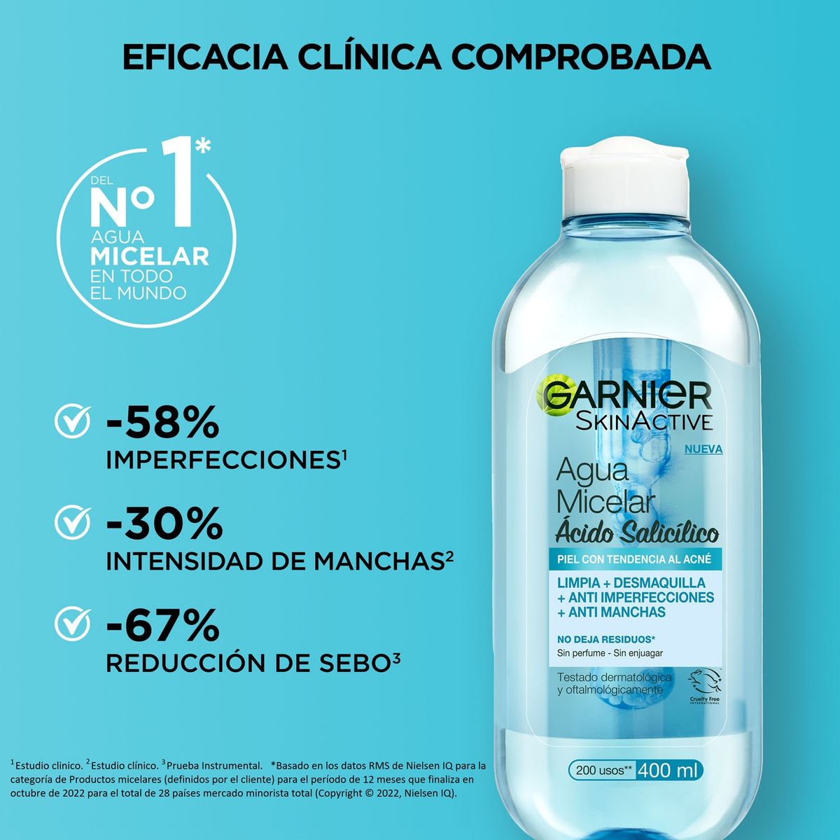 GARNIER - Agua Micelar Anti-Imperfecciones Express Aclara Garnier Skin Natural Face