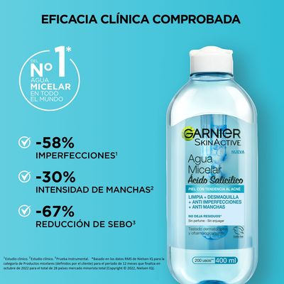 Imagen 2 del producto Agua Micelar Anti-Imperfecciones Express Aclara Skin Natural Face