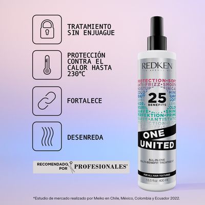 Imagen 2 del producto Spray Termoprotector 25 Beneficios One United 400 Ml