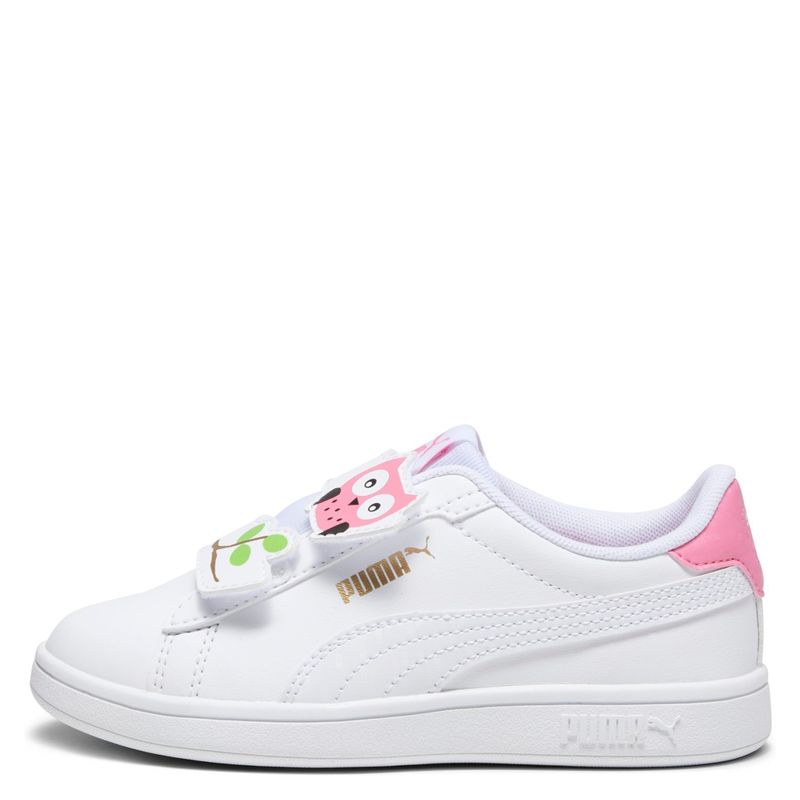 PUMA - Smash 3.0 Owl Zapatilla Urbana Niña Blanco Puma