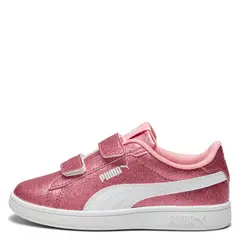 PUMA - Smash 3.0 Glit Zapatilla Urbana Niña Rosado (28 a 35)