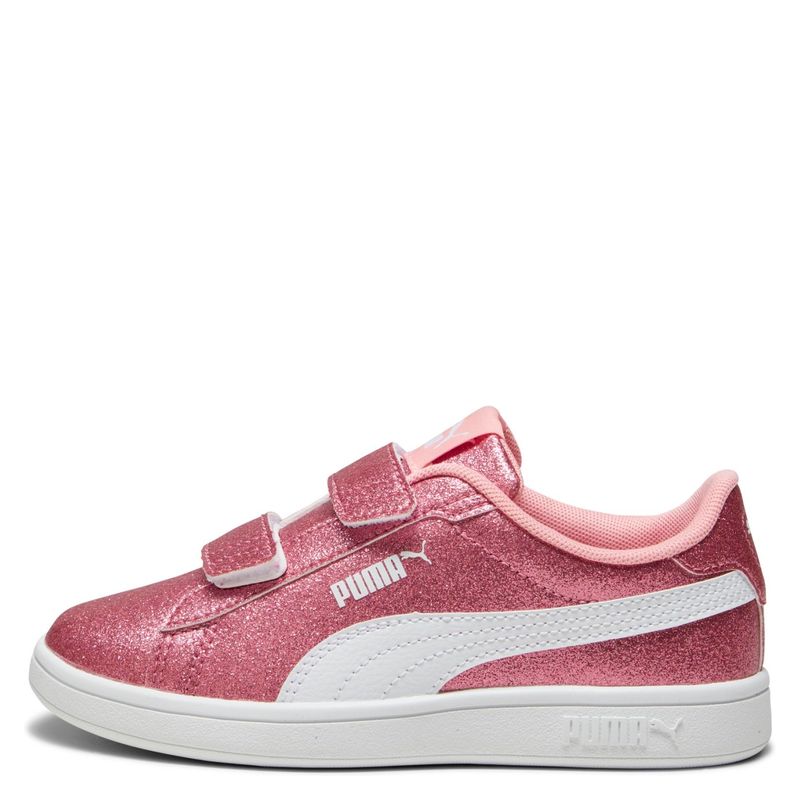 PUMA - Smash 3.0 Glit Zapatilla Urbana Niña Rosado (28 a 35) Puma