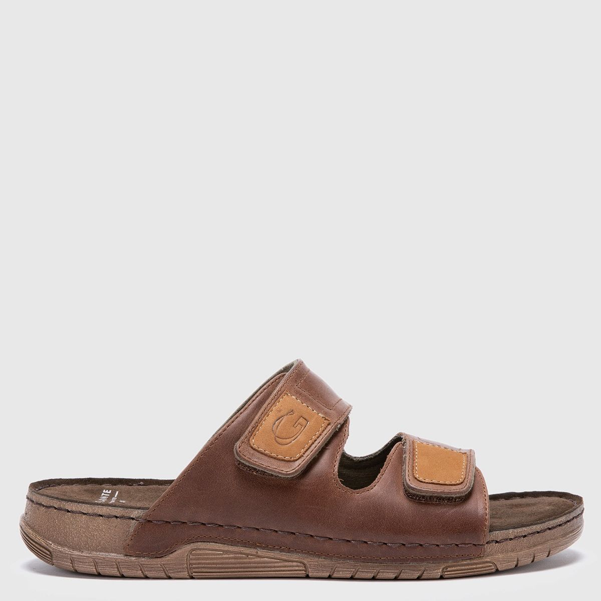 GUANTE - Sandalia Hombre Cuero Cafe Guante