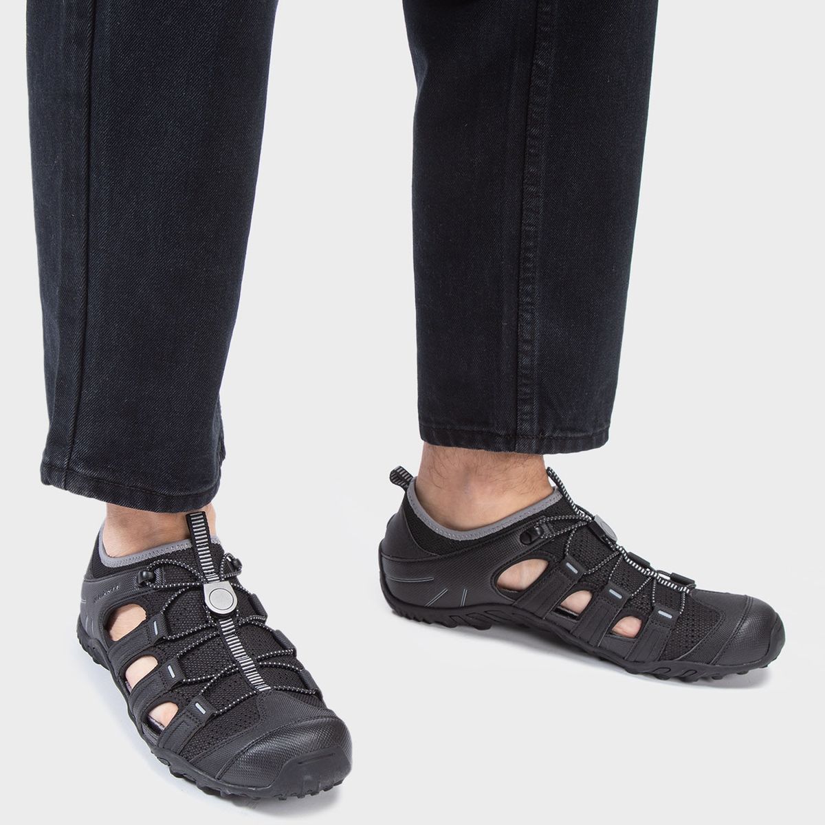 GUANTE - Sandalia Hombre Negro Guante