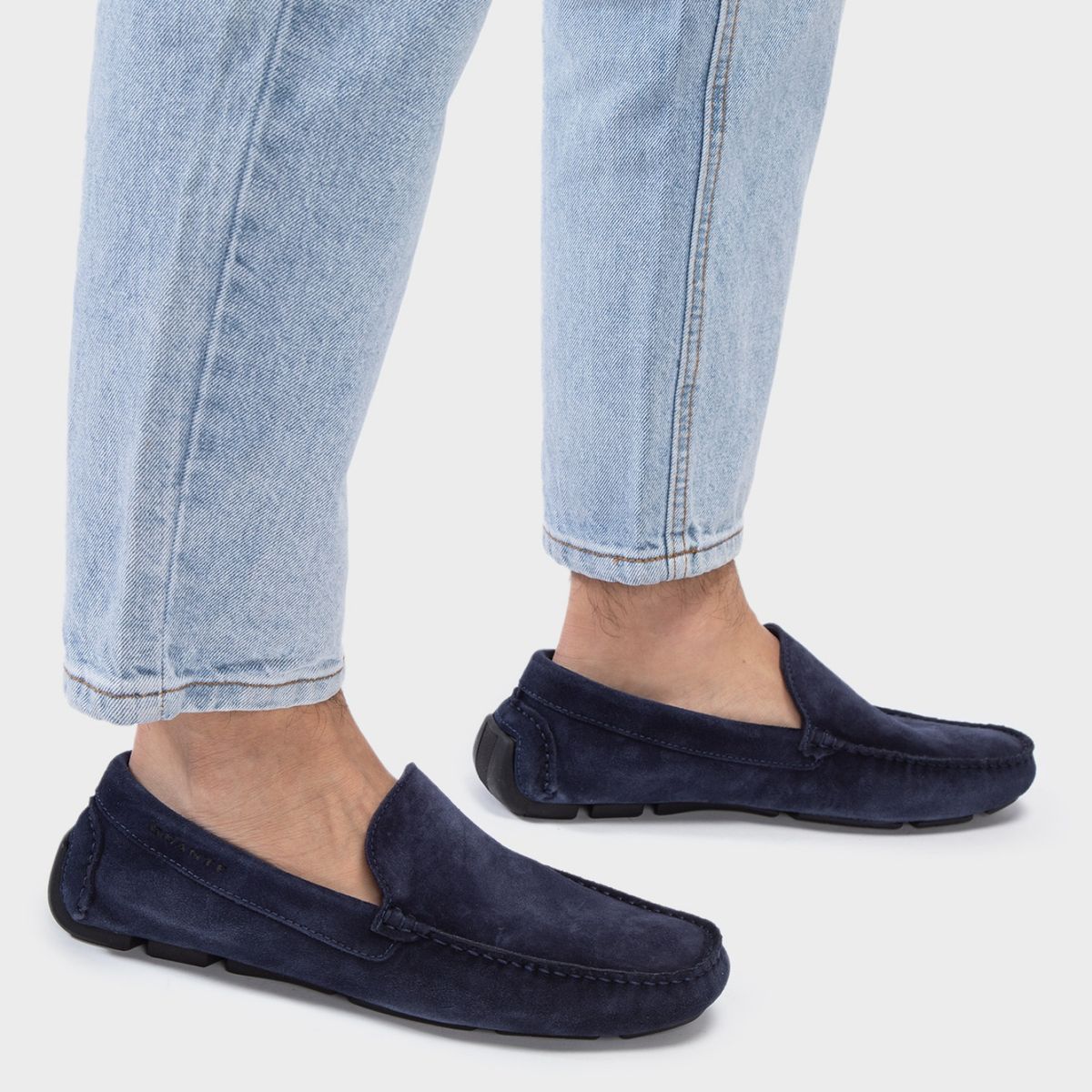 GUANTE - Mocasines de Cuero Azul para Hombre Guante