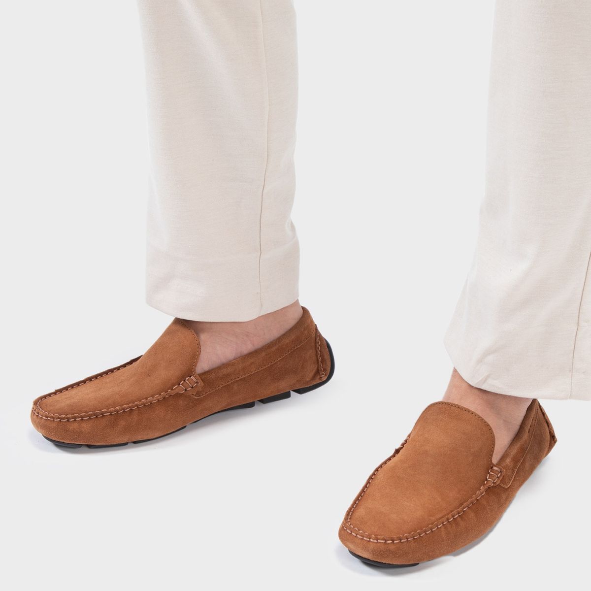 GUANTE - Mocasin Hombre Cuero Cafe Guante