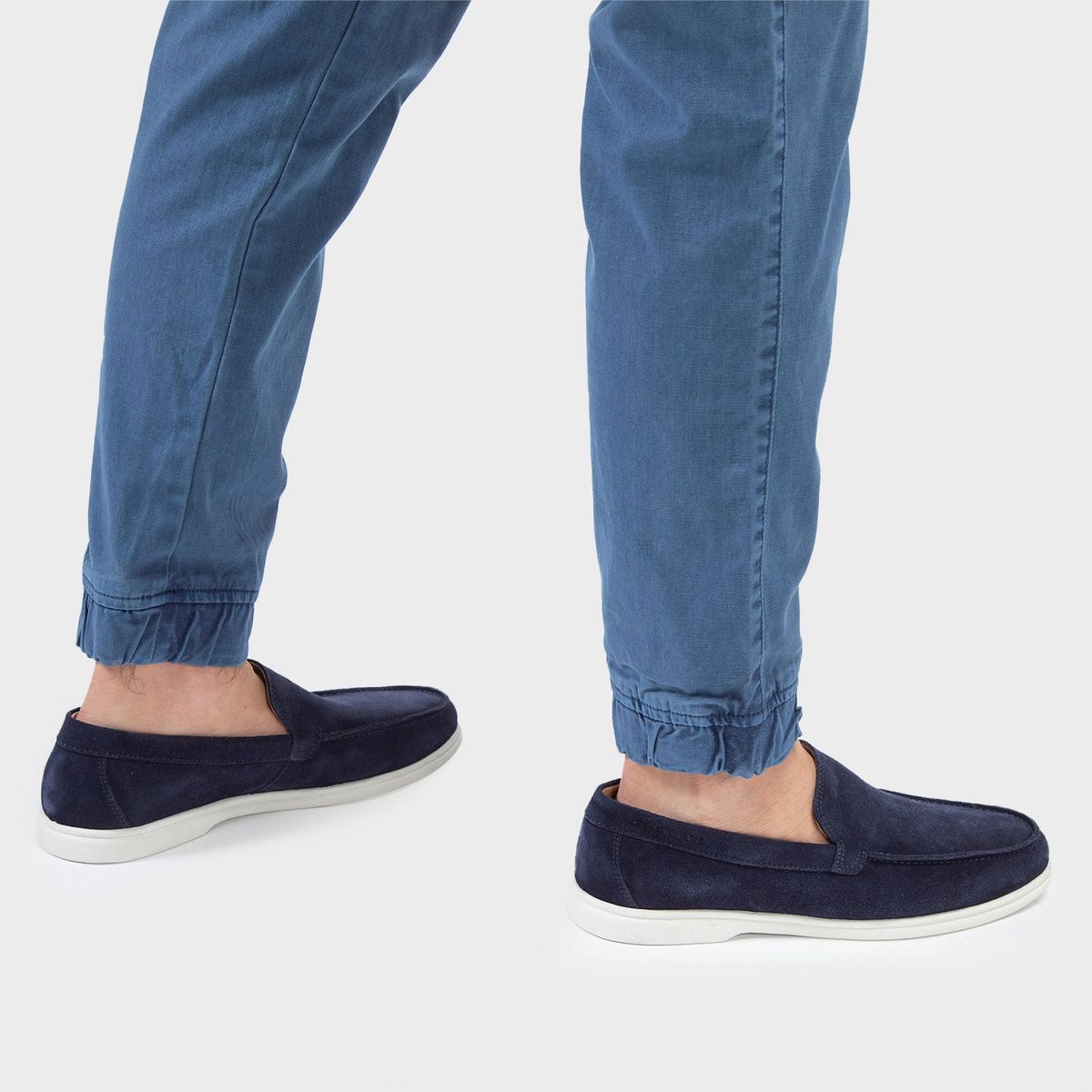 GUANTE - Mocasin Hombre Cuero Azul Guante
