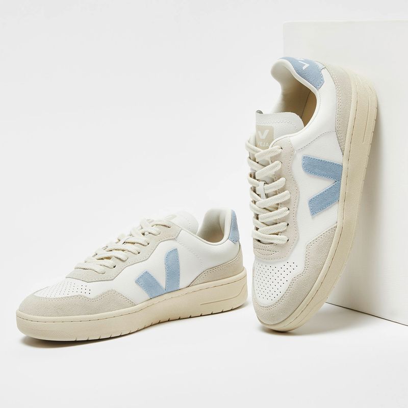 VEJA - V-90 Extra Steel Zapatilla Urbana Mujer Cuero Blanco Veja