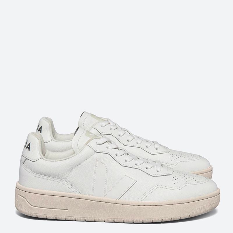 VEJA - V-90 Extra Zapatilla Urbana Hombre Cuero Blanco Veja