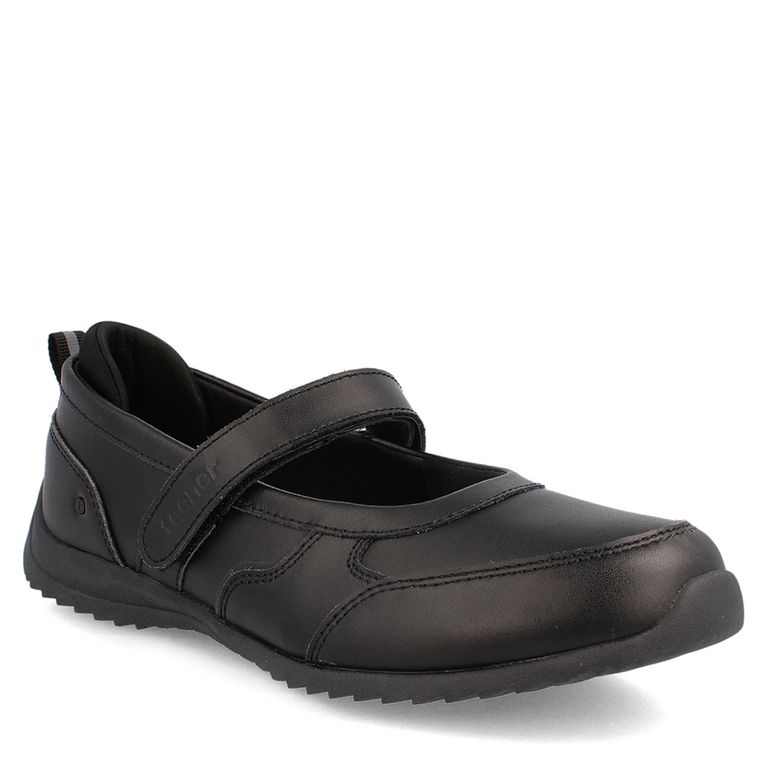 TEENER Calzado Escolar Niña Cuero Negro (34 a 40)