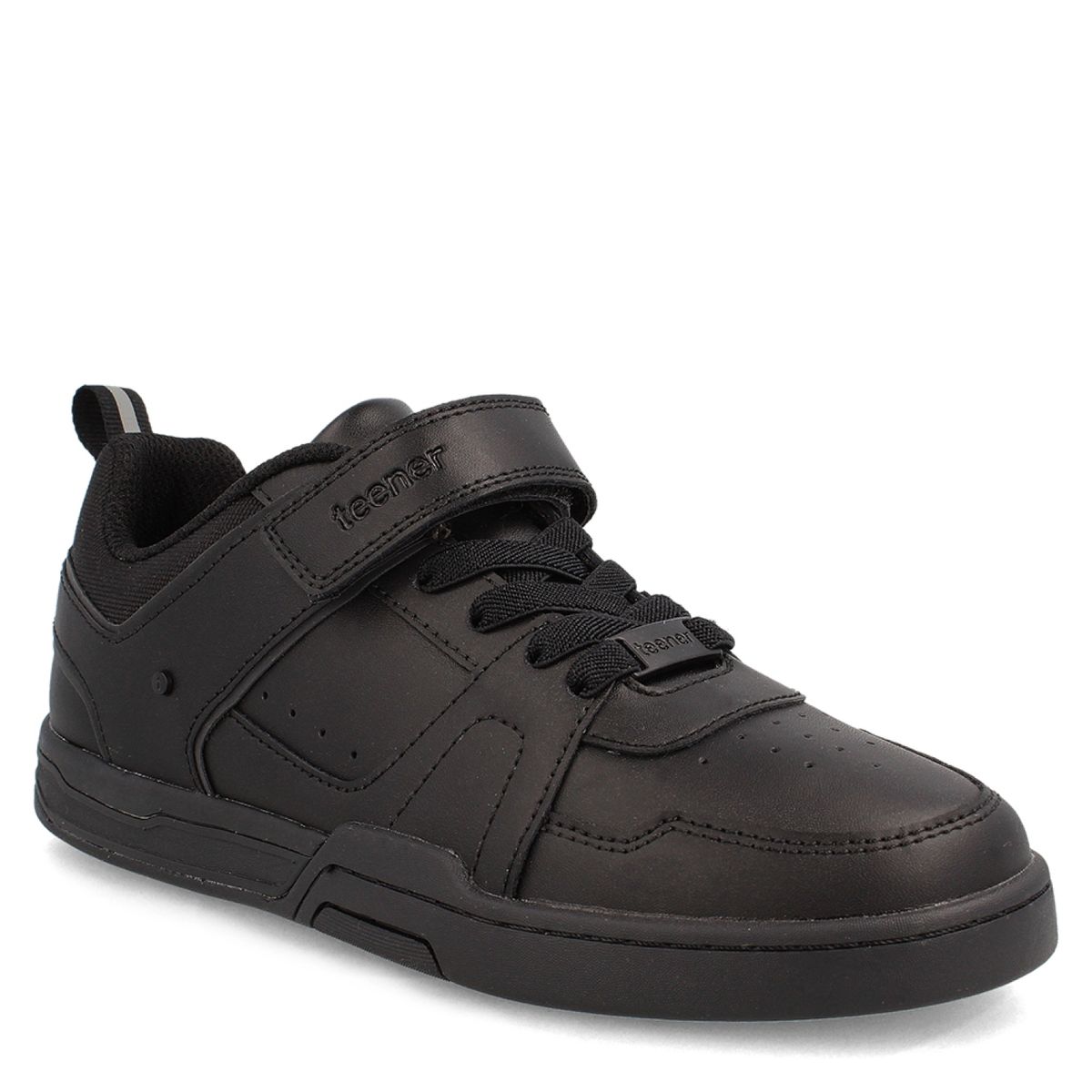 TEENER - Zapatilla Escolar Niño Cuero Negro (39 a 45) Teener