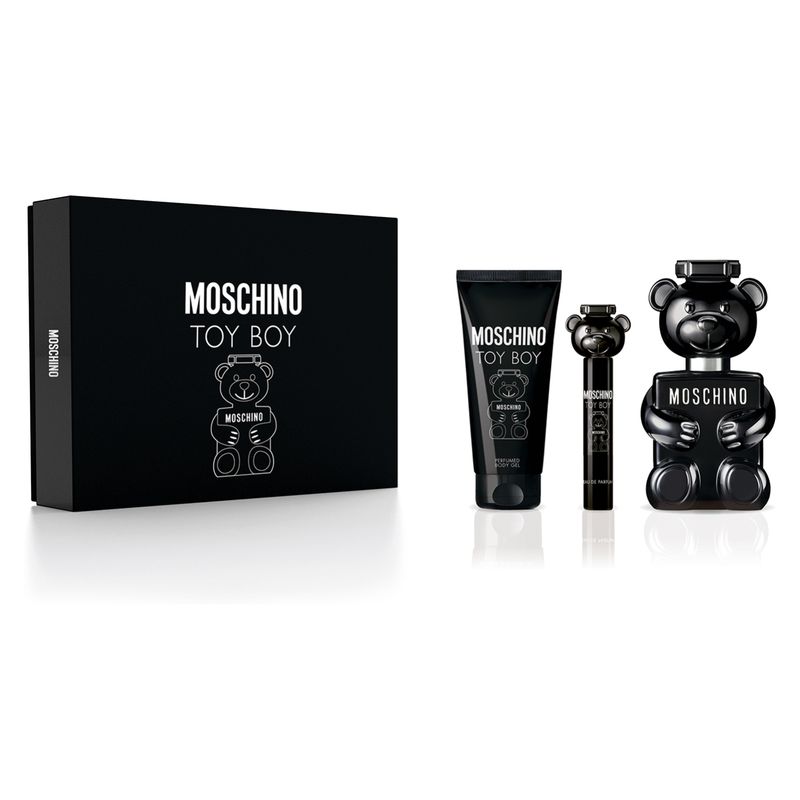 MOSCHINO - Set Perfume Hombre Toy Boy Parfum 100Ml + Body Gel + Travel Spray 10Ml Moschino
