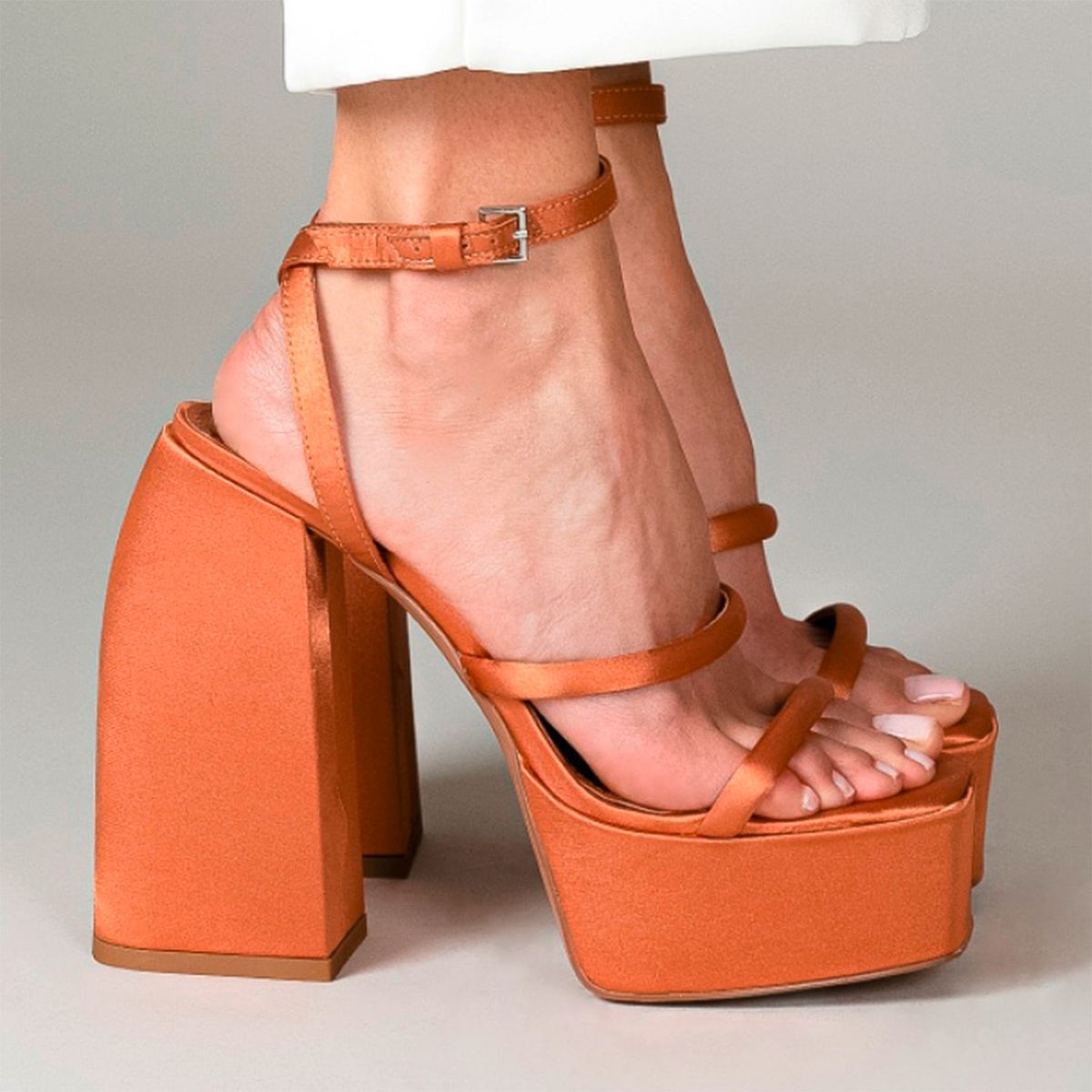 MIM - Sandalia Mujer Naranjo Mim