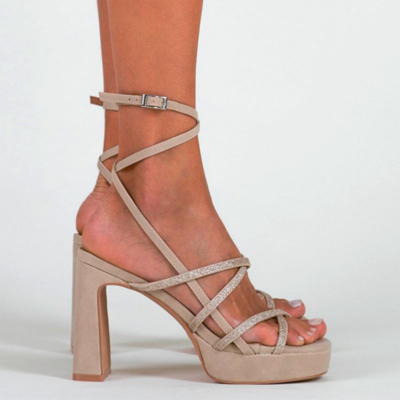 MIM - Sandalia Mujer Beige Mim