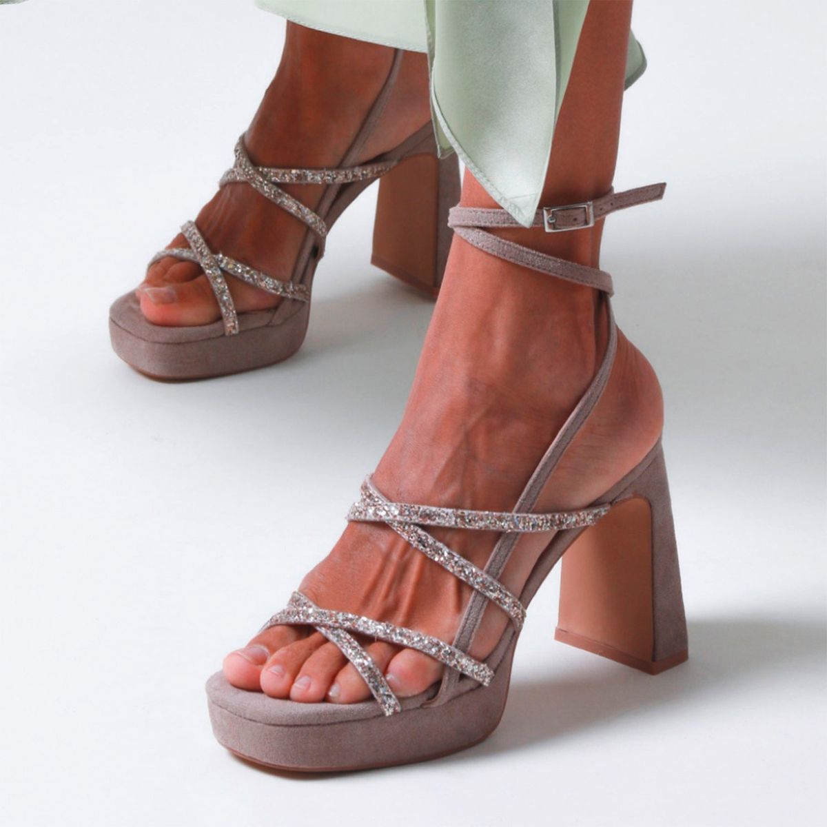 MIM - Sandalia Mujer Beige Mim