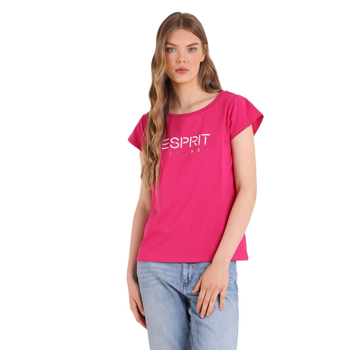 ESPRIT - Polera Manga Corta Algodón Mujer Esprit