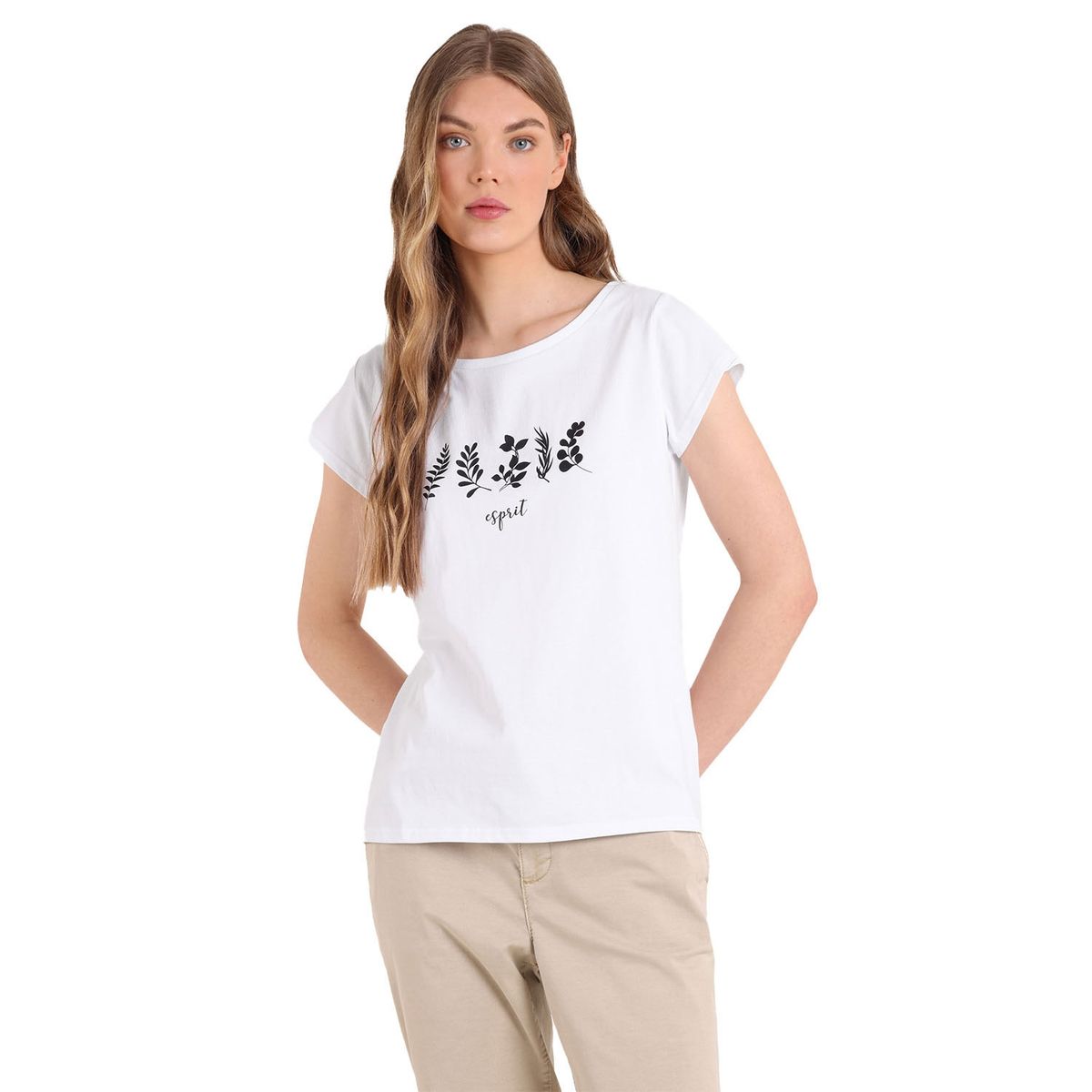 ESPRIT - Polera Manga Corta Algodón Mujer Esprit