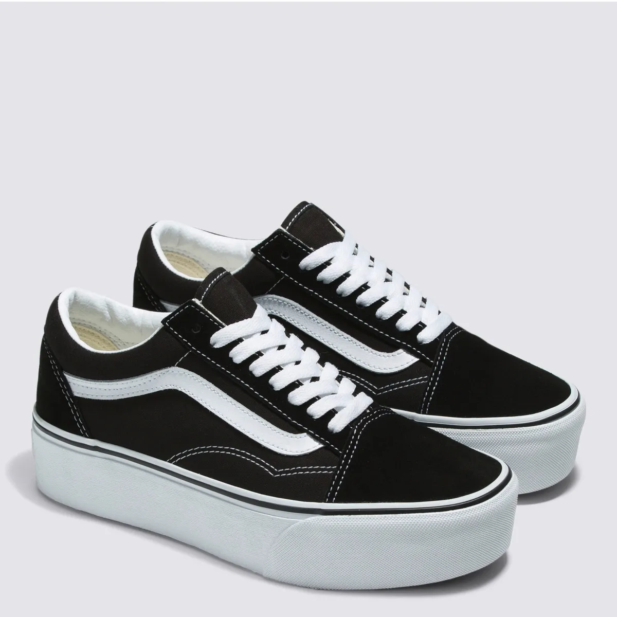VANS - Ua Old Skool Stackform Bw Zapatilla Urbana Mujer Negro Vans