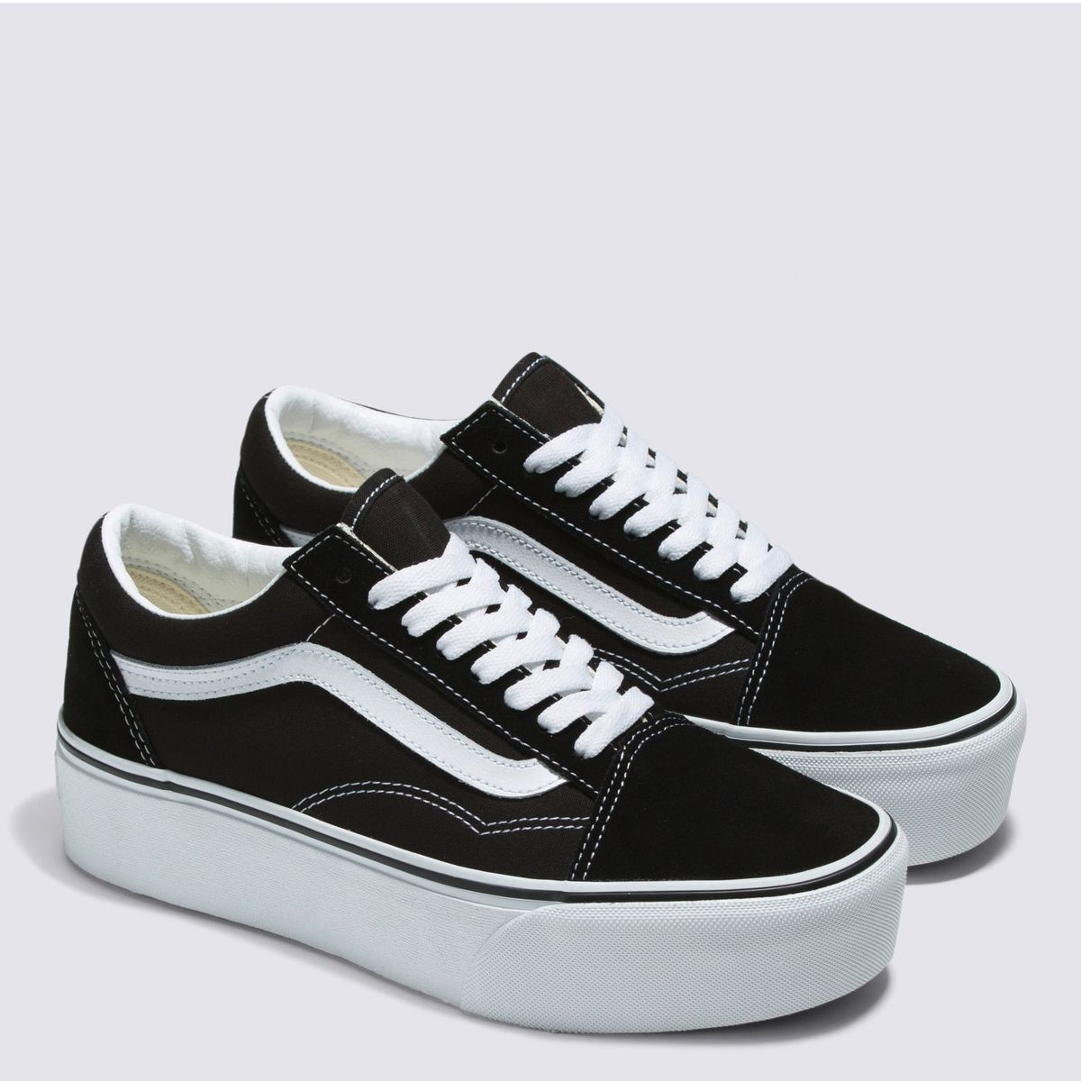 VANS - Ua Old Skool Stackform Bw Zapatilla Urbana Mujer Negro Vans