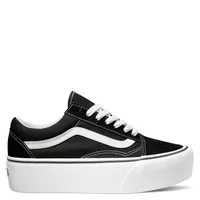 Ua Old Skool Stackform Bw Zapatilla Urbana Mujer Negro