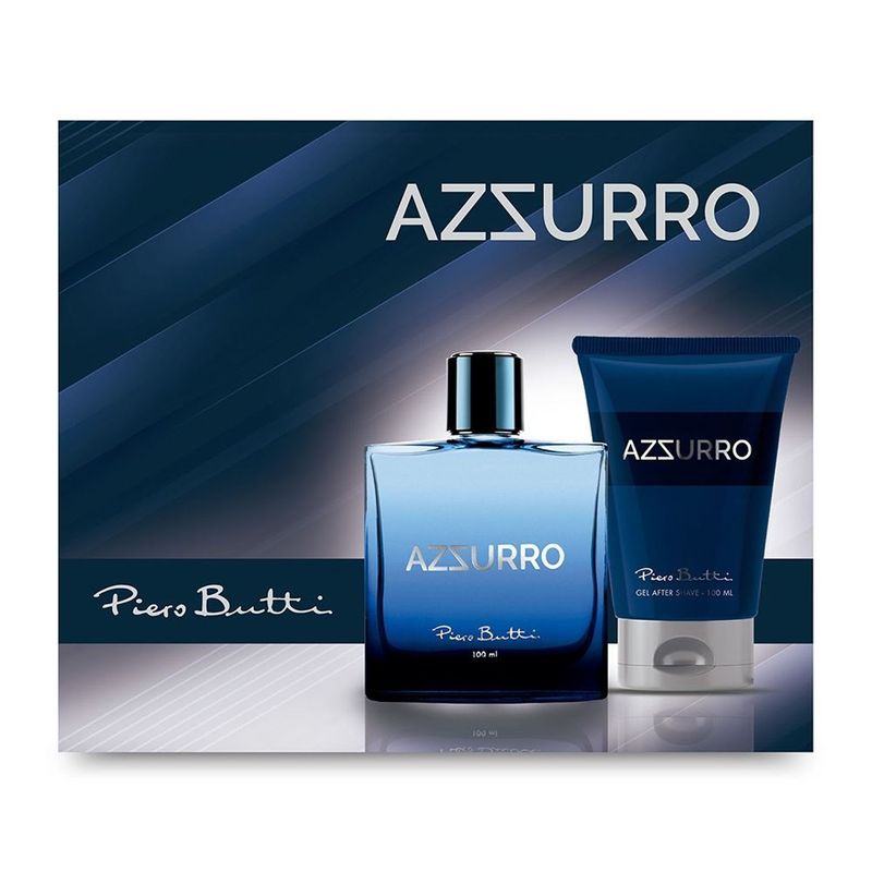PIERO BUTTI - Set Perfume Hombre EDT Azzurro 100 ml + Balsamo After Shave 100 ml Piero Butti