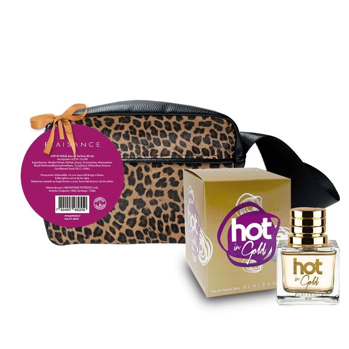 PLAISANCE - Set Perfume Mujer EDP Hot In Gold 80ml + Cartera Plaisance