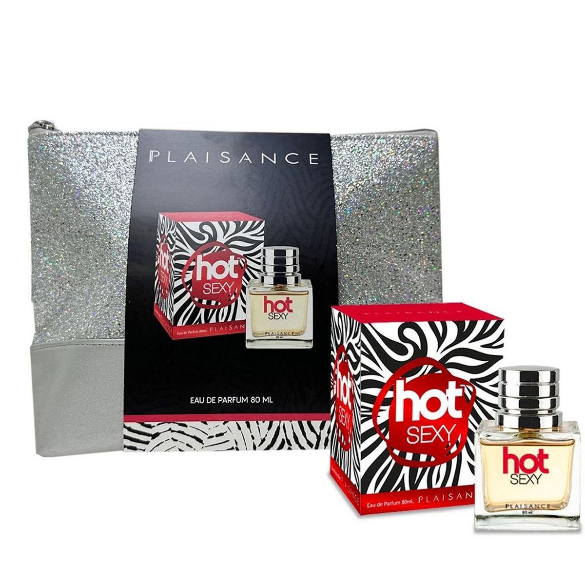 PLAISANCE - Set Perfume Mujer EDP Hot Sexy 80 ml + Cosmetiquero Plaisance