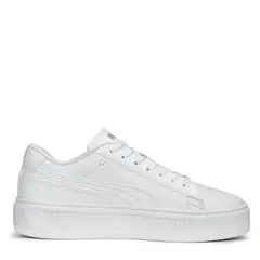 PUMA - Smash Platform v3 Zapatilla Urbana Mujer Blanco