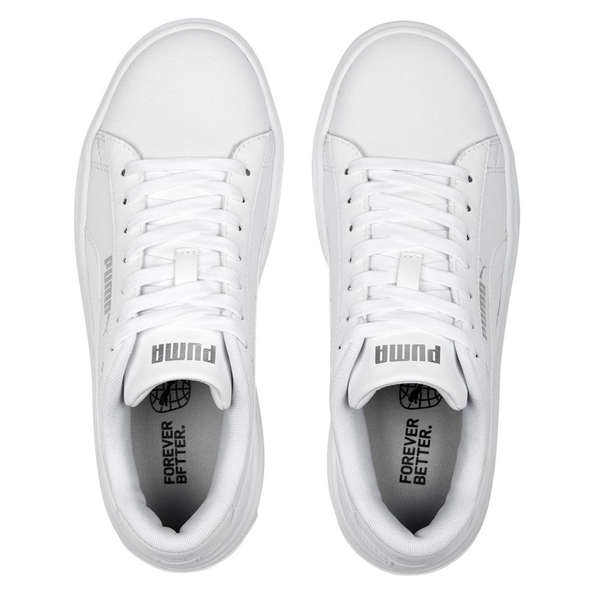 PUMA - Smash Platform v3 Zapatilla Urbana Mujer Blanco Puma