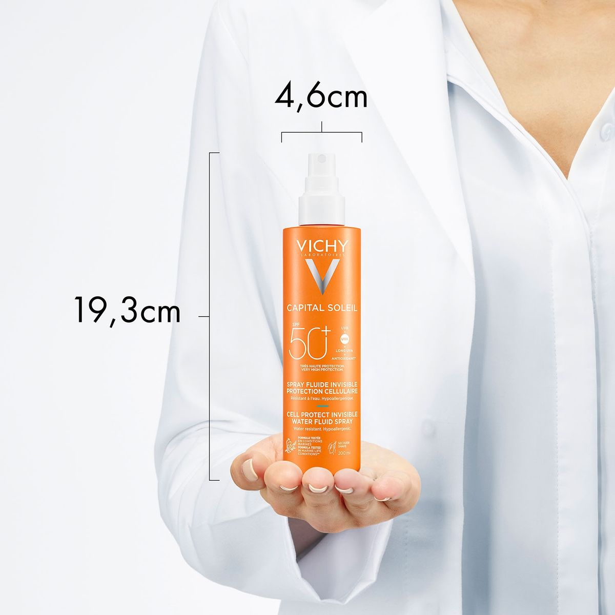 VICHY - Protector Solar Capital Soleil Cell Protect Water Fluid Spray FPS 50 200 ml Vichy