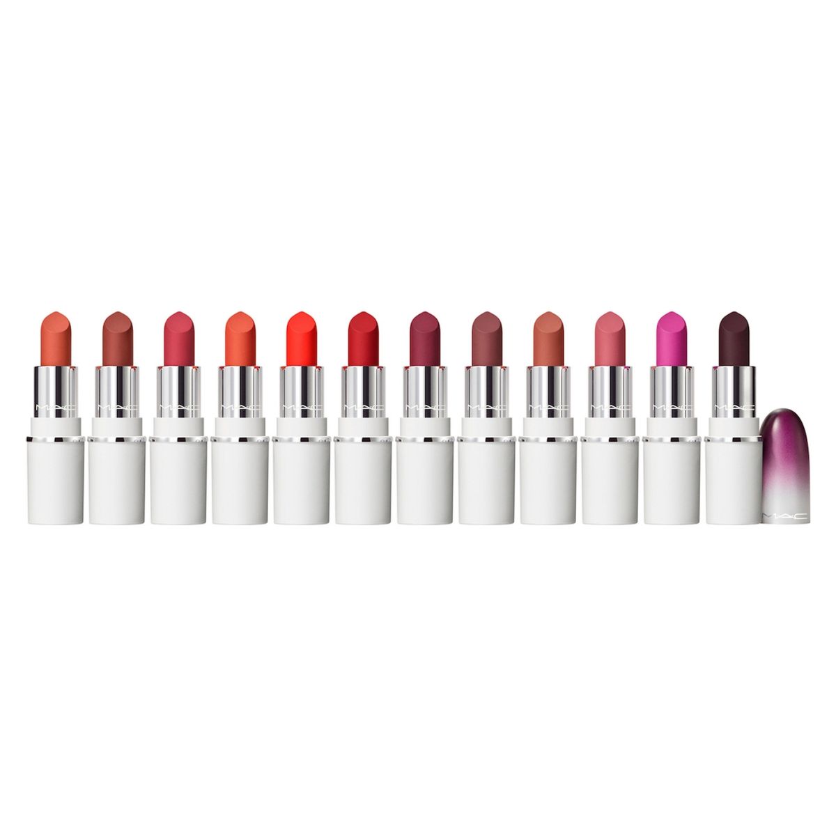 MAC - Set de Labiales M∙A∙C Lips By The Dozen Mini Powder Kiss Lipstick x 12  Mac Cosmetics