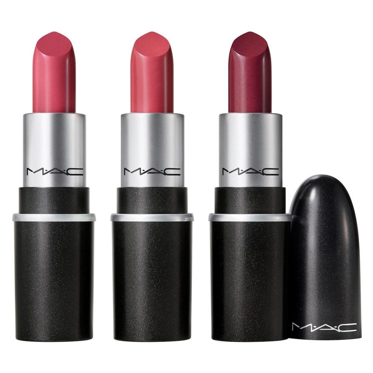 MAC - Set Maquillaje Labiales M∙A∙C LustreLite Mini Lipstick Trio: Pink Mac Cosmetics