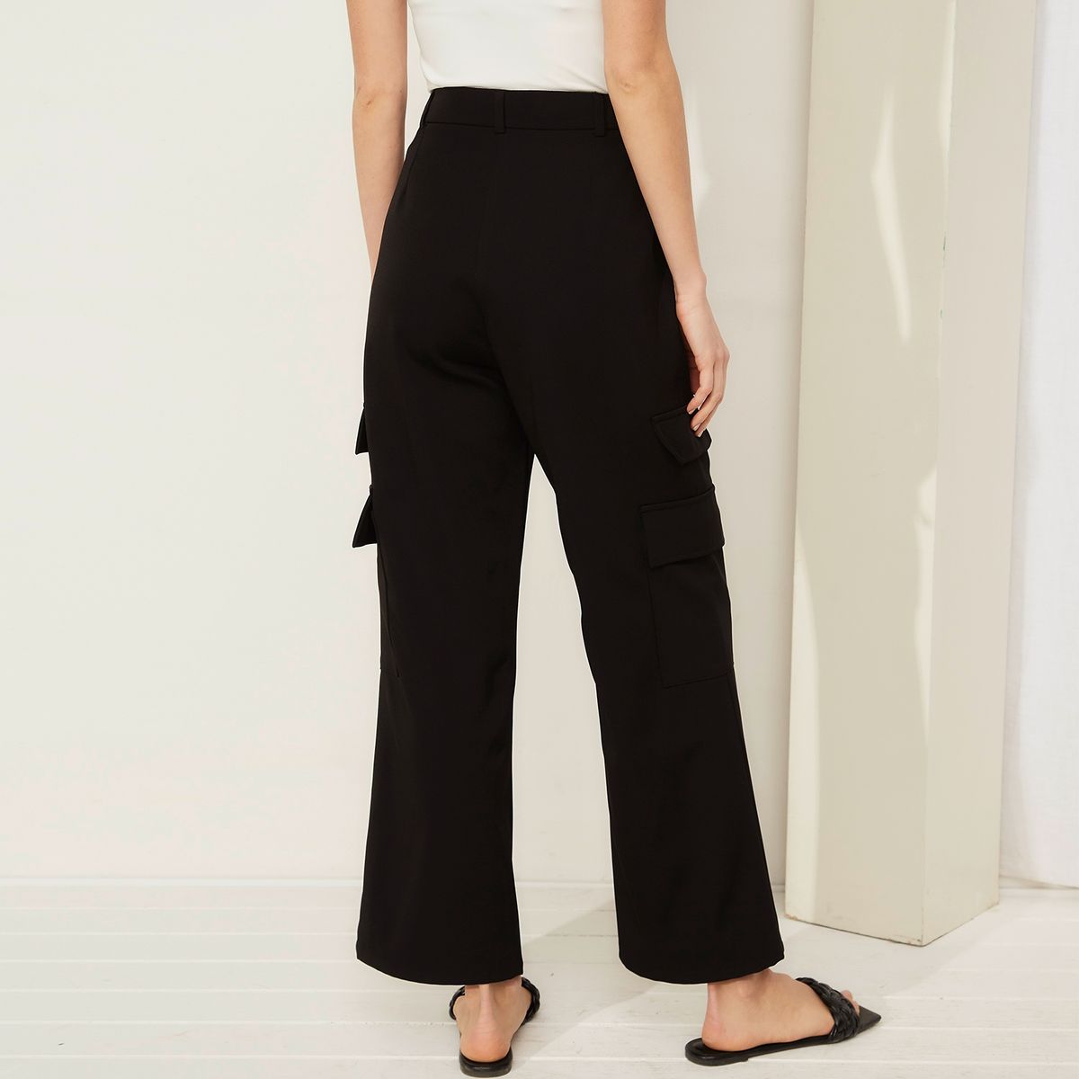 BASEMENT - Pantalón Cargo Tiro Medio Mujer Basement