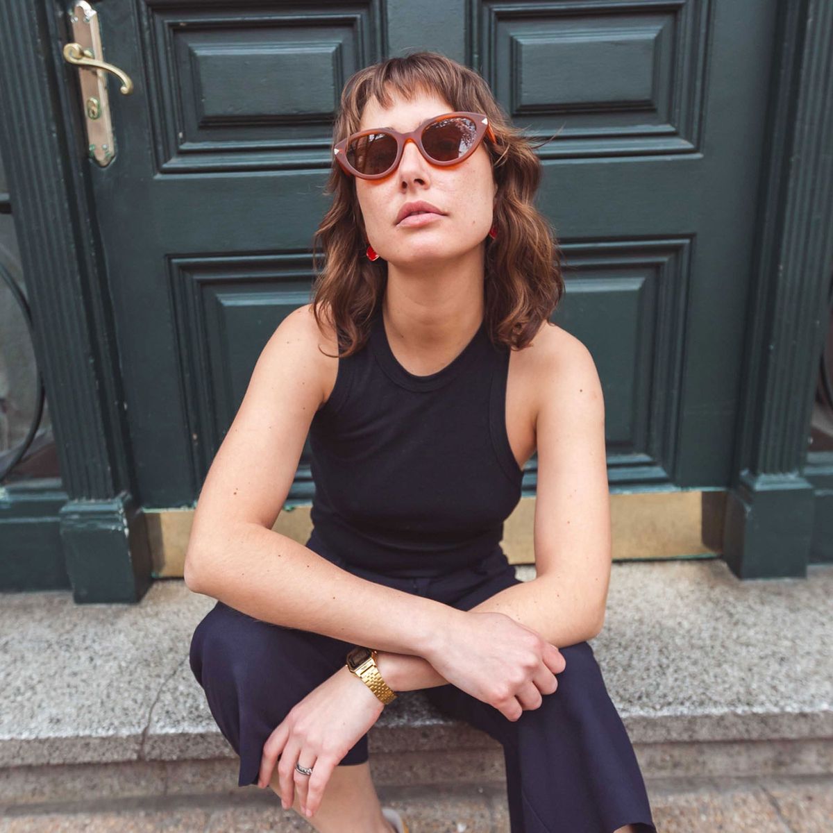 KARUN - Anteojos de Sol Mist Naranjo Unisex Karun