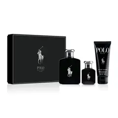 RALPH LAUREN - Set Perfume Polo Black EDT 125ml + 40ml + After Shave Gel 100ml