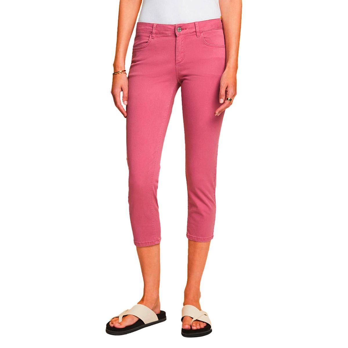 ESPRIT - Jeans Mujer Capri Tiro Medio Esprit