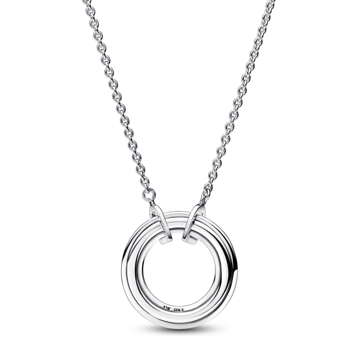 PANDORA - Collar Logo Y Pavé En Dos Tonos Pandora Signature Mujer Pandora