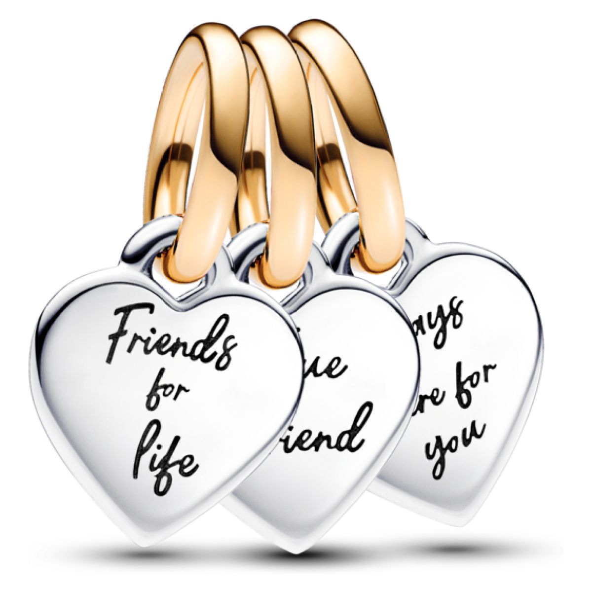 PANDORA - Charm Colgante Divisible Triple Amistad En Dos Tonos Mujer Pandora