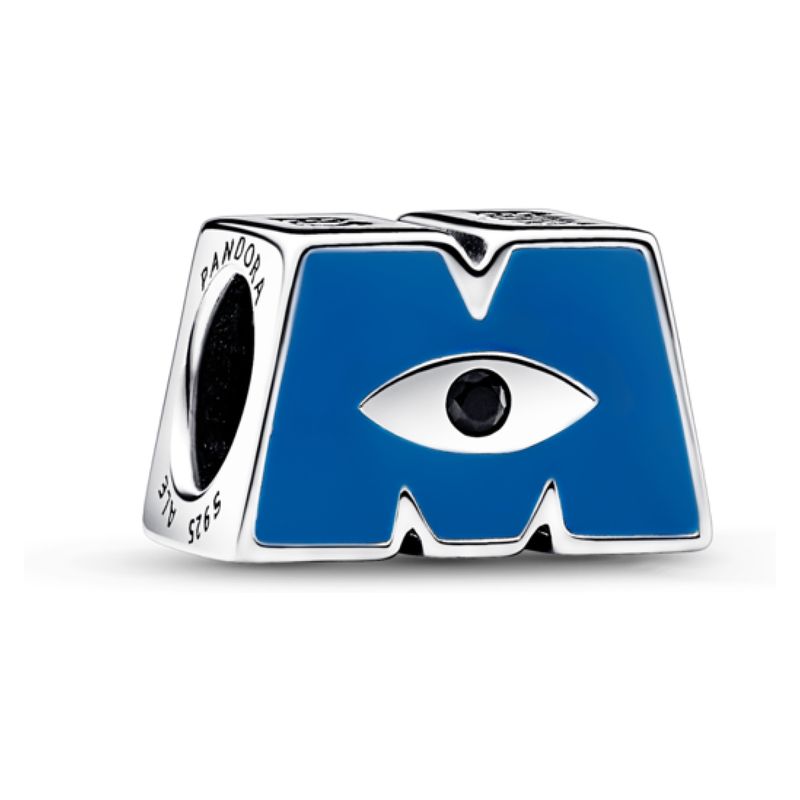 PANDORA - Charm Logotipo M De Monsters, Inc. De Disney Pixar Mujer Pandora