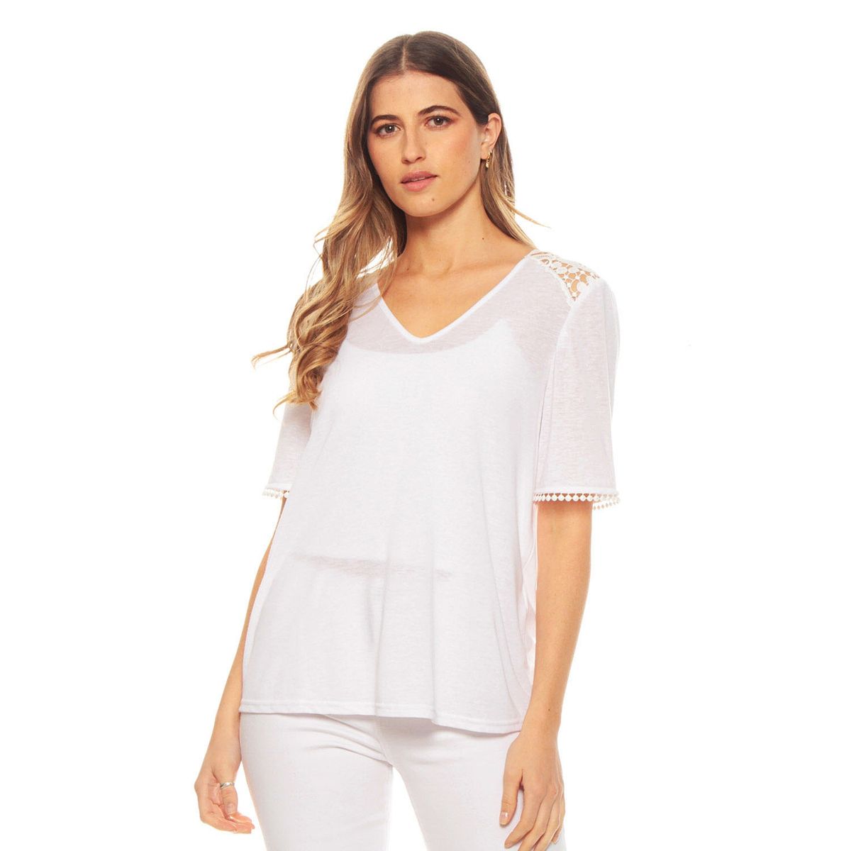 WADOS - Polera Manga Corta Lino Mujer Wados