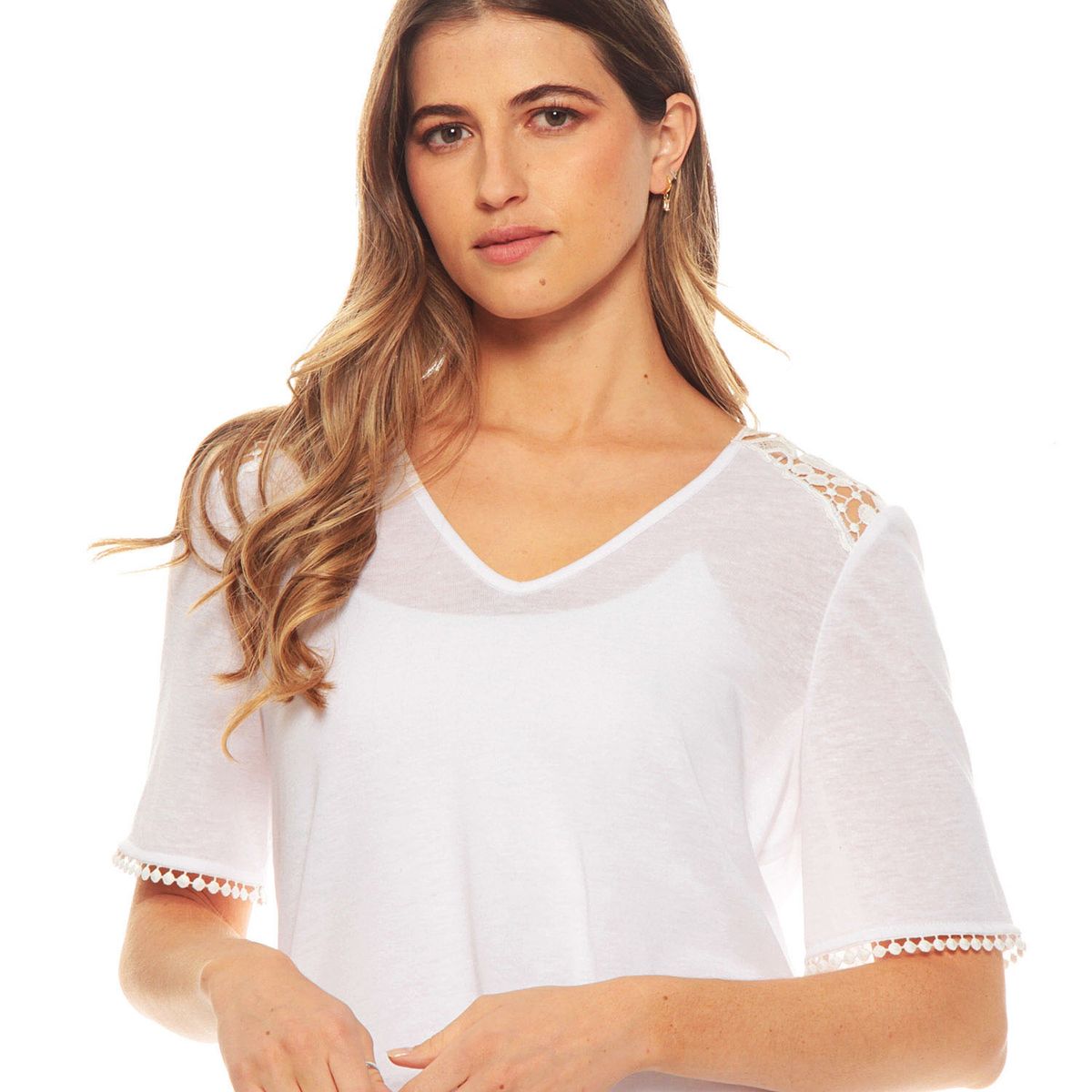 WADOS - Polera Manga Corta Lino Mujer Wados