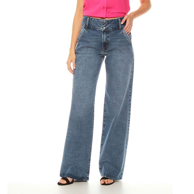 WADOS - Jeans Wide Leg Tiro Alto Mujer Wados